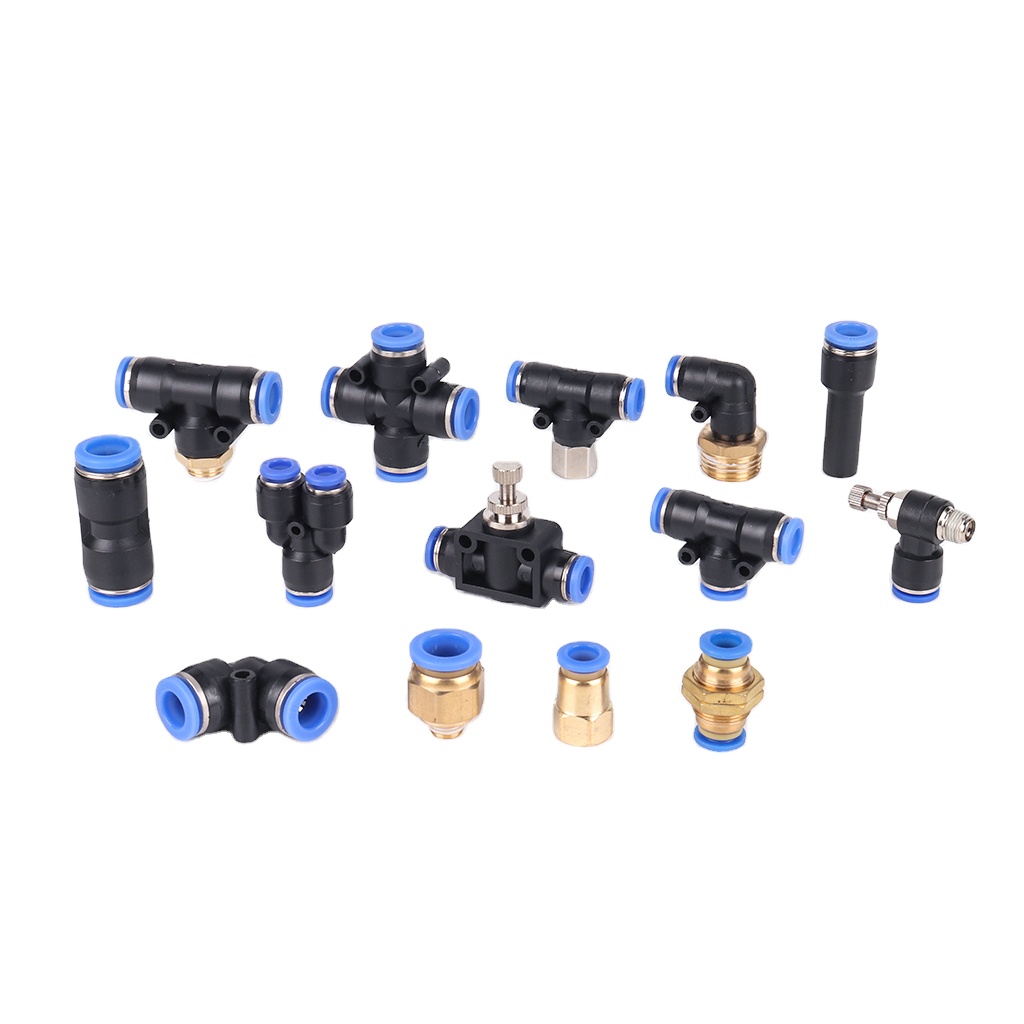 HOT AIRUMT PC Straight NPT/BSPT/G Thread Push in fitting Plastic air tube Connector Pneumatic Fittings PUSH TO CONNECT FITTING