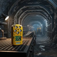 Moniteur de gaz de sécurité pour l'exploitation minière avec boîtier étanche à la poussière IP65 et poignée antidérapante pour environnements souterrains difficiles