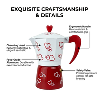 Cafetière expresso Kingze Classic Style italien Portable 3/6/9 tasses en aluminium Moka Pot nouveau Design pour un usage professionnel