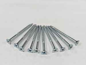 Vis à tête plate de haute qualité en acier C1022, finition CR3+ zinc # Vis à tête ronde cruciforme de style PB de 8 2 pouces - Product Image 4