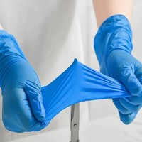 Fabricant chinois de gants jetables en nitrile, doublés ou non, imperméables, sans poudre/sans latex, avec bouts des doigts texturés, pour usage domestique