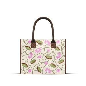 Excellent Quality Cotton Pichwai Design Tote <b>Bag</b> with Rope Handle Lightweight <b>Reusable</b> Shopping <b>Bag</b> for Women Daily Carry - Product Image 1