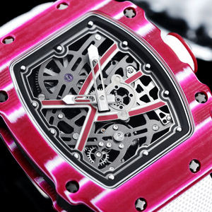 Reloj de Pulsera Mecánico de Alta Gama, Ultrafino, con Movimiento Integrado, Caja de Fibra de Carbono, Esfera Grabada, Estilo Noble - Product Image 3