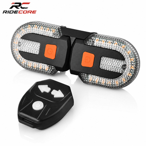 Feu arrière de vélo sans fil rechargeable par USB avec clignotants, 5 modes, étanche, LED, feu d'avertissement arrière pour vélo - Product Image 1