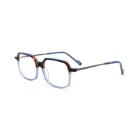Monturas de Gafas de Acetato de Moda para Mujer, Monturas Ópticas Retro Transparentes con Degradado de Color, Venta al Por Mayor
