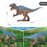 Figur Mainan Dinosaurus Edukatif Plastik Warna-warni Kustom Model Hewan Kit Mainan Mirip Asli ShunZhanToys Model 1005-2 Unisex Segala Usia