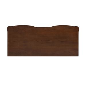 Commode en verre de style transitionnel avec poignées à clé, pieds finition or, finition cerisier foncé, écologique et durable pour hôtel et salon - Product Image 5