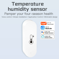 Sensor Inteligente de Temperatura y Humedad WiFi Tuya, con Batería, Monitoreo por Aplicación, Compatible con Control por Voz de Alexa y Google Home