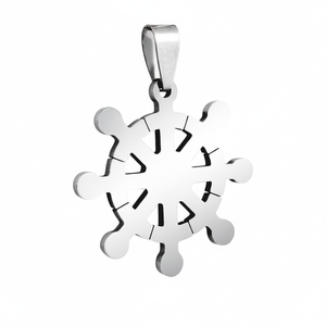Ciondolo e Charm a Forma di Timone in Acciaio, Prodotto di Gioielleria Fine - Product Image 2