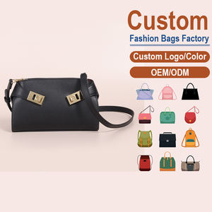 Bolso Bandolera de Cuero Genuino con Doble Cierre Metálico Decorativo, Bolso de Hombro Casual para Viaje, Procesamiento ODM - Product Image 1