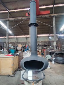 Chimenea <span class=keywords><strong>de</strong></span> Leña Giratoria <span class=keywords><strong>de</strong></span> 360 Grados, Suspendida, Personalizable, para Interiores, <span class=keywords><strong>con</strong></span> <span class=keywords><strong>Puerta</strong></span> <span class=keywords><strong>de</strong></span> <span class=keywords><strong>Vidrio</strong></span> y Chimenea - Product Image 2