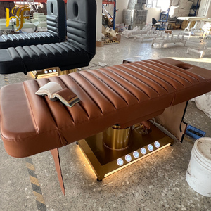 Lettino Elettrico Professionale di Lusso in Acciaio Inox Dorato con 3 Motori, Curvo, per Salone, Spa, Trattamenti Ciglia, Massaggi e Bellezza Facciale - Product Image 5