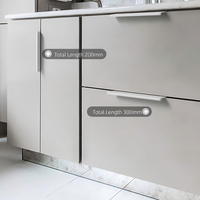Poignée de meuble simple en alliage d'aluminium profil J/L, noire/blanche, pour armoire moderne, commode, tiroir, poignée de mobilier sur mesure