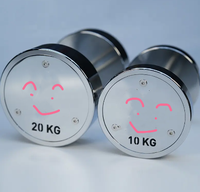 Ensemble d'haltères fixes chromés en acier Offre Spéciale avec logo personnalisé pour l'haltérophilie