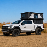 Coque de camping pour camionnette à dégagement rapide, rigide, avec tente escamotable pleine grandeur pour pick-up 4x4 double cabine, utilisation tout-terrain TendaCampeggio