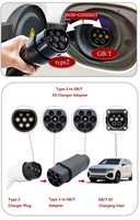 Adaptateur de chargeur EV Leamore 32A Type 2 vers GB/T, convertisseur AC de charge rapide pour véhicules électriques, étanche IP55