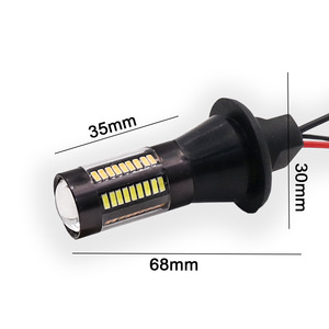 Luces direccionales para automóvil 1156 BA15S T20 3156 66 luces de doble color blanco y amarillo de alto brillo, luces de circulación diurna y luces traseras - Product Image 1