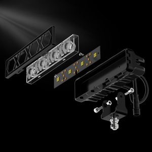 Faro LED Impermeabile OEM per Auto e Moto, Luce di Guida Dritta Super Luminosa Bianca e Ambra, Lampada da Lavoro e Fendinebbia - Product Image 3