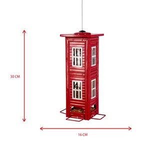 Mangeoire à oiseaux en métal et plastique personnalisable résistante à la pression et aux écureuils pour cour et jardin Mangeoire à oiseaux sauvages - Product Image 3