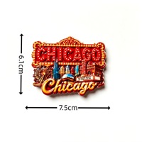 Aimant de réfrigérateur souvenirs de voyage magnétique au design créatif Porte des Nuages du Théâtre de Chicago, États-Unis