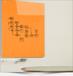 Lavagna Magnetica in Vetro Temperato Senza Cornice, Grande Formato, da Parete, per Ufficio e Studio - Product Image 1