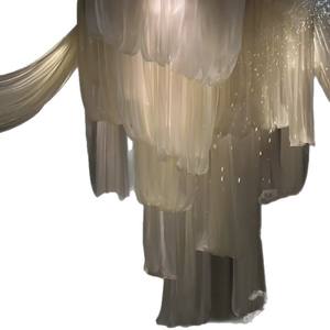 في الهواء الطلق حزب يحركها الرياح قماش الشاش الستار قوس قزح الزفاف المناظر الخلابة بقعة النسيج الدانتيل الديكور - Product Image 4