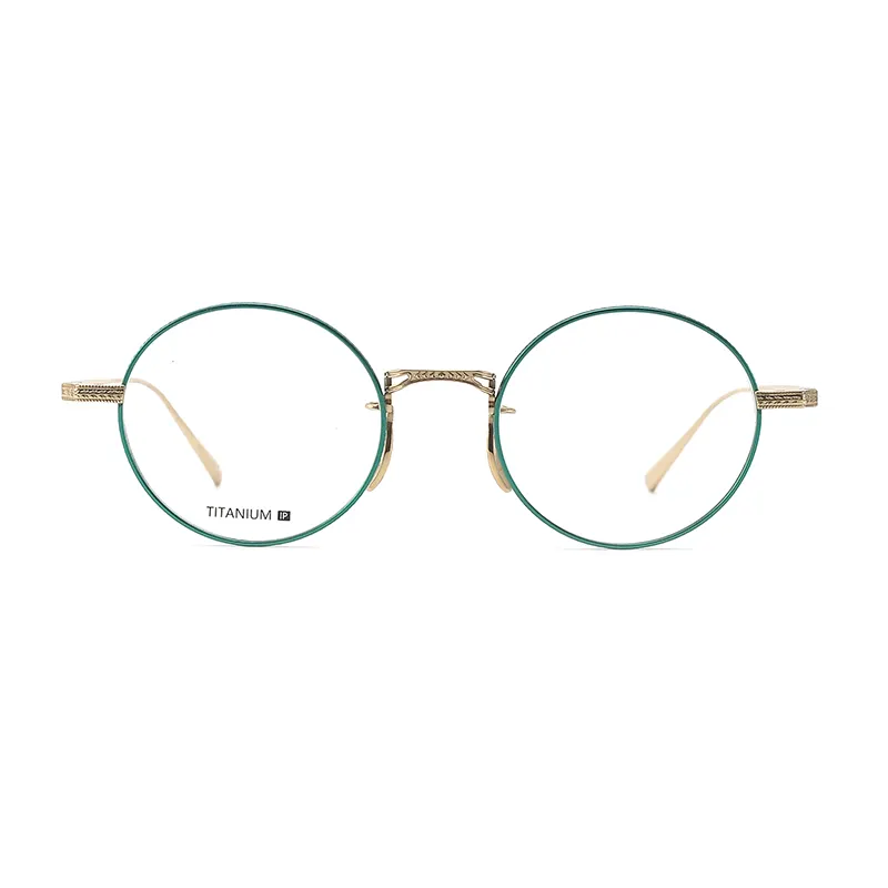 Óculos de óculos retrô Titan feminino 2024, óculos de prescrição ótica redonda para miopia, armação japonesa retrô