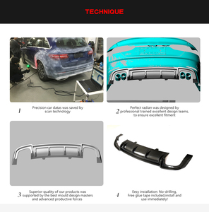 Lame de diffuseur de pare-chocs arrière en Fiber de carbone S5 pour Audi S5 B9 A5 <span class=keywords><strong>SLINE</strong></span> 2017-2019 - Product Image 6