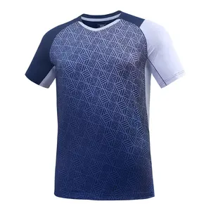 Profesyonel toptan koşu egzersiz eğitimi Badminton t-shirt en iyi tasarım Unisex masa tenisi gömlek açık spor