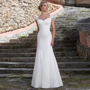 Wedding Dress Mermaid Style Sweetheart Neckline <b>Lace</b> <b>White</b> Full Length - Product Image 1