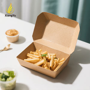 Caja <span class=keywords><strong>para</strong></span> Hamburguesas de <span class=keywords><strong>Papel</strong></span> Kraft Impresa Personalizada, Caja Cuadrada Ecológica <span class=keywords><strong>para</strong></span> Llevar con Cierre Seguro y Forro Antiderrames <span class=keywords><strong>para</strong></span> Hamburguesas con Salsas - Product Image 3