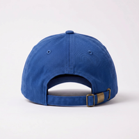 Gorras de Béisbol Azules con Logotipo Bordado de 6 Paneles, Personalizadas OEM, de Algodón, Sin Estructura, Estilo Dad Hat