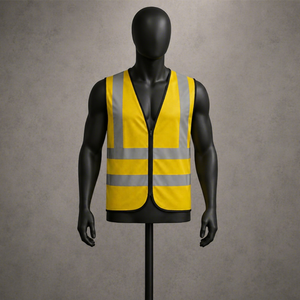 Chaleco de Seguridad Reflectante de Alta Visibilidad para Trabajadores, Impermeable, de Algodón, Resistente, para Construcción, Trabajo en Carreteras, Unisex - Product Image 1