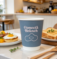Gobelet à café en papier jetable à double paroi avec logo personnalisé, imprimé, biodégradable, isolé, pour boissons chaudes, latte, café