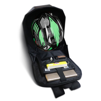 Mochila LED Impermeable para Motociclistas, con Pantalla Negra para Publicidad, Mochila LED para Caminar, Bolsa para Motociclistas