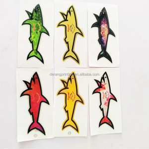 Alta calidad 3D Glow-in-the-Dark UV Cartoon Shark Autocollant vinilo pegatina Venta caliente DIY decoraciones regalos promocionales - Product Image 4