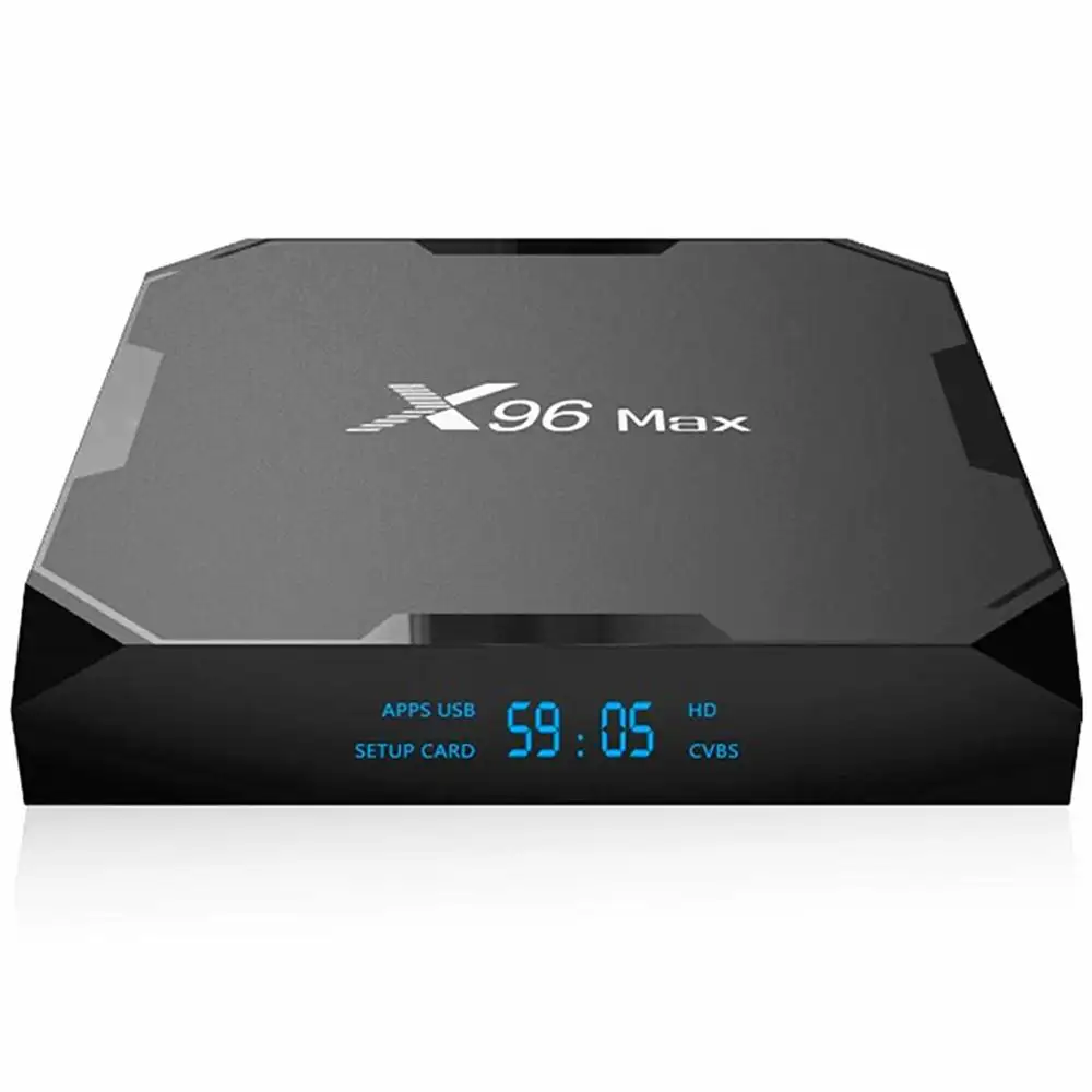 Amlogic S905X3 X96 Max 4kx2K @ 75 max risoluzione android tv box di Voce di Sostegno a distanza di 4gb ddr4 tv box