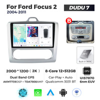 MEKEDE DUDU7 Autoradio GPS Navigation Android Auto Écran 2K Lecteur Multimédia pour Ford Focus 2 2004-2011