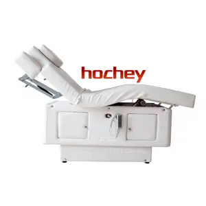 Hochey Luxury Heating Function Electric 3 Motors Beauty Salon SPA Bed Medical Body Massage Table Cosmetic Facial Massage Bed