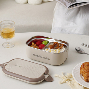 Boîte <span class=keywords><strong>Repas</strong></span> Électronique <span class=keywords><strong>Chauffante</strong></span> Thermostatique Portable en Acier Inoxydable 304 pour Employés de Bureau - Product Image 3