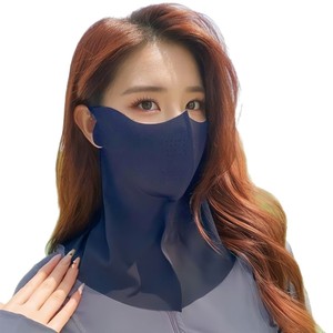 Masque de protection solaire extérieur anti-UV pour le visage et le cou, en soie glacée sans couture, pour femme, idéal pour les sports d'été - Product Image 4