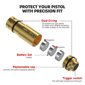 Cartouche d'entraînement laser 9*18 à tête plate courte 9MM, lumière rouge haute précision, pour fabricant - Product Image 5