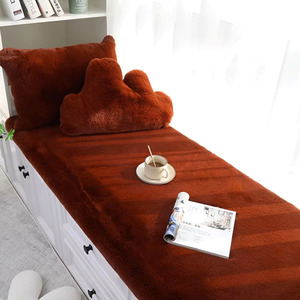 <span class=keywords><strong>Tappeto</strong></span> per Soggiorno <span class=keywords><strong>Color</strong></span> <span class=keywords><strong>Crema</strong></span>, Tappetino a Pelo Lungo in Finta Pelliccia di Coniglio per Camera da Letto, Lavabile in Lavatrice per Uso Domestico - Product Image 1