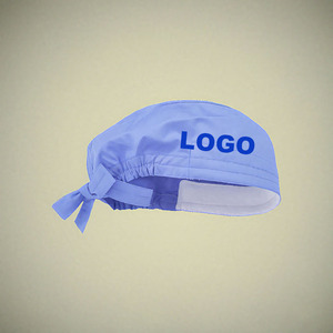 Cappello chirurgico di cotone con Logo personalizzato all'ingrosso con copricapo da infermiera a coda di cavallo foderato in raso per la dimensione del cappello medico dell'infermiera regolabile - Product Image 3