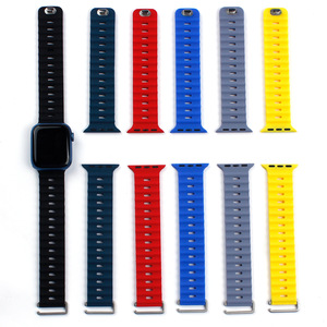 Nouveau design réglable étanche Sport Ocean Bracelet en silicone pour Apple Watch Ultra 49mm Smartwatch Band - Product Image 5