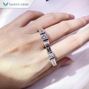 Anillo de Moissanita para Hombre Tianyu Classic Solitaire, Plata S925, Anillo de Compromiso y Boda Minimalista para Él - Product Image 3