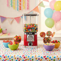 Distributeur automatique de bonbons à monnayeur, petit modèle, prix direct usine, avec option jetons, capacité 200-300 pièces, garantie 1 an