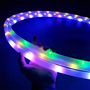 Collapsible eco friendly electric electronic fit flexible spring kids cheap illuminated led hula ring hoops