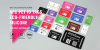 Anpassbare Scanbare Hundemarke mit QR-Code für Halsbänder, Personalisiertes Graviertes Silikon-NFC-Haustier-Tag
