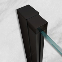 Portes de douche pliantes carrées sans cadre en verre de salle de bain en acier inoxydable 304 pour hôtels et appartements, fournies par l'usine de Suez